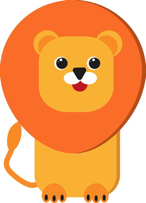 Orange lion, illustration, vector on a white background. 13492993 ...