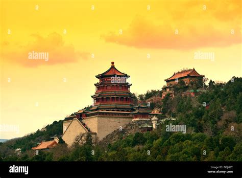 Summer Palace with historical architecture in Beijing Stock Photo - Alamy