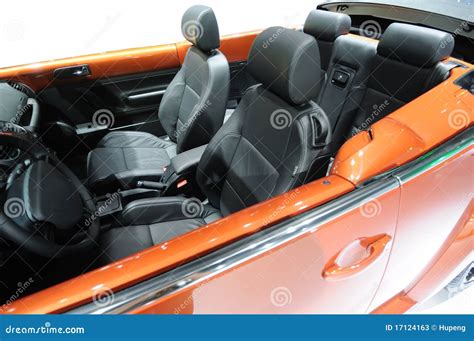 Orange Car interior stock image. Image of autocar, fancy - 17124163