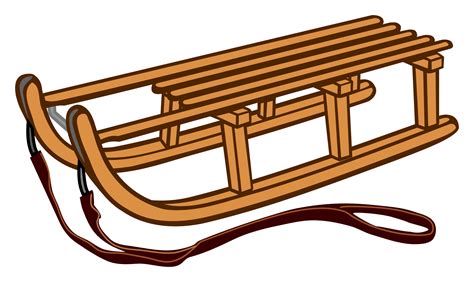 Clipart - sledge - coloured