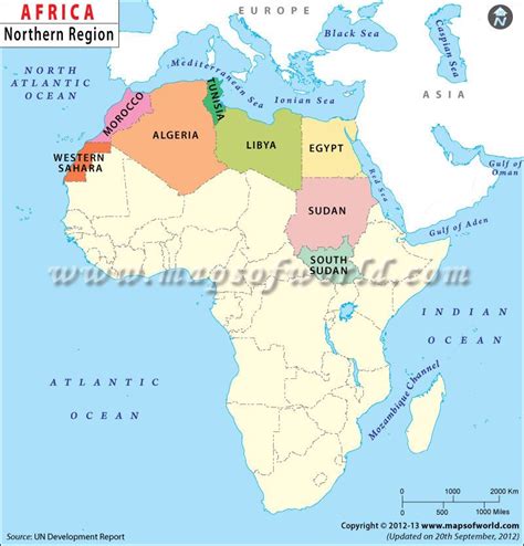 Map of North Africa | Northern Africa Map