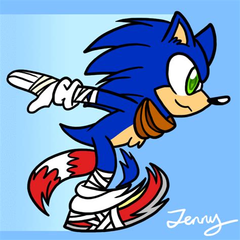 Sonic Running by HeartinaRosebud on DeviantArt