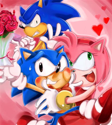 .:Sonic and Amy:. - Sonic and Amy Fan Art (29284289) - Fanpop