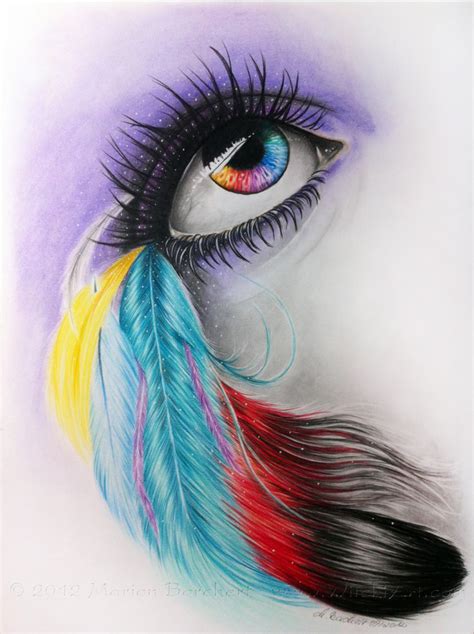 Color feather eye by WitchiArt on DeviantArt