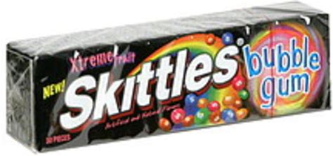 Skittles Xtreme Fruit Bubble Gum - 30 ea, Nutrition Information | Innit