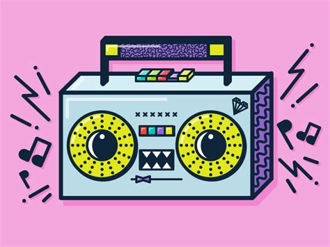 Vector Graffiti Boombox by Erik Leib on Dribbble