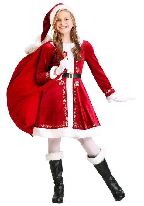 Girl's Red Santa Costume Dress