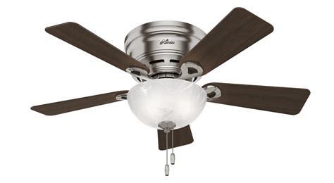 Hunter Fan 42" Haskell Low Profile Ceiling Fan with Light in Brushed ...