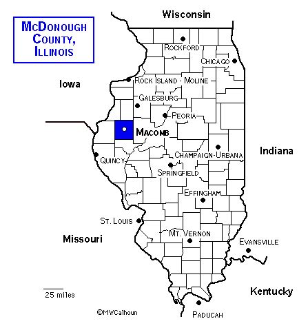 Location of McDonough County, IL, USA