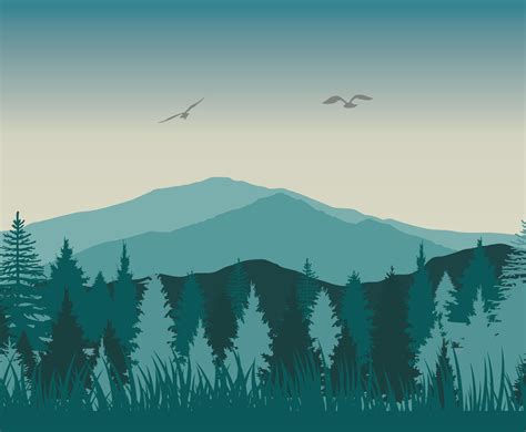 Forest Vector Background Vector Art & Graphics | freevector.com