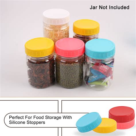 24 Pcs Plastic Mason Jar Lids Wide Mouth Mason Canning Jars Lids Top ...