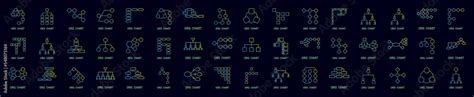 Org chart nolan icons collection vector illustration design Stock ...