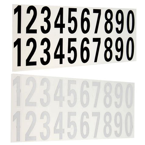 Number Reflective Sticker Car Vinyl Decal Street Address Mailbox Number ...