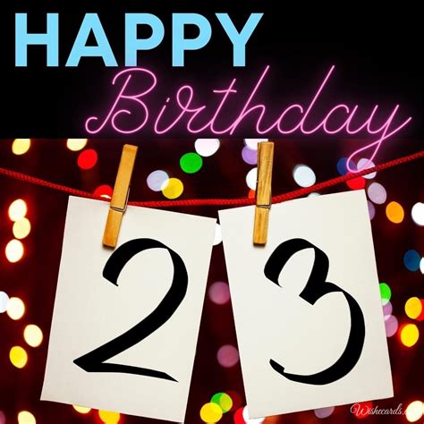 Happy 23rd Birthday Cards and Funny Images