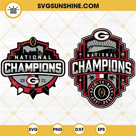 Georgia Bulldogs National Champions SVG Bundle, Back To Back SVG ...