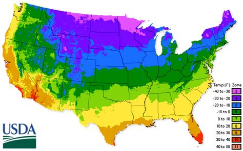 USDA Plant Hardiness Zone Map – Chestnut Hill Nursery