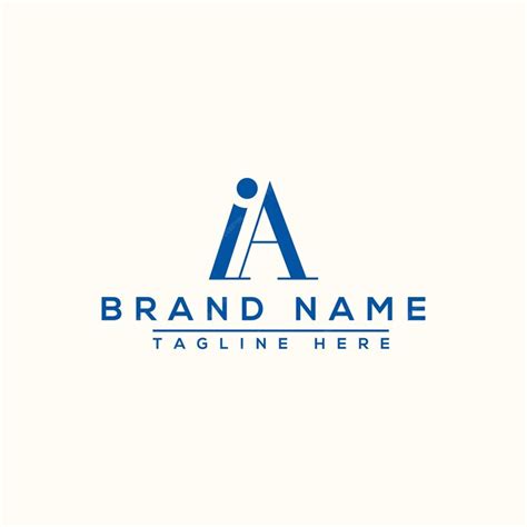 Premium Vector | Ia logo design template vector graphic branding element