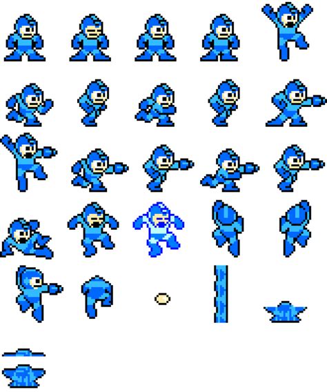 Fan made MegaMan 8 bit spritesheet (old) by JohnCartoonist04 on DeviantArt