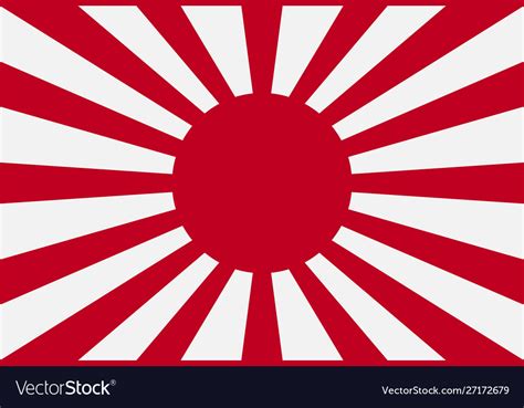 Rising sun flag japan eps10 Royalty Free Vector Image