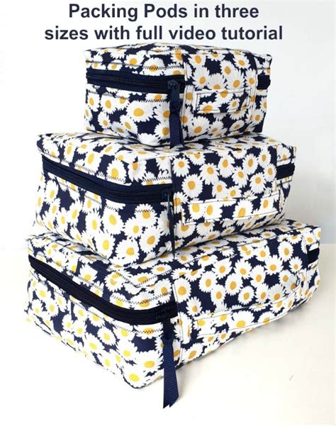 Packing Pods in three sizes with video sewing tutorial - Sew Modern Bags