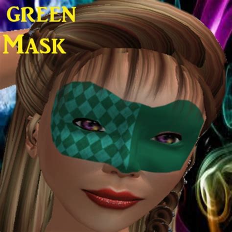 Second Life Marketplace - Green Jester Mask Tattoo