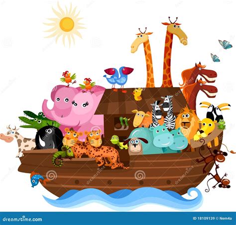 Noah s Ark stock vector. Illustration of boat, wildlife - 18109139