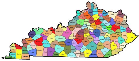 State Of Kentucky County Map