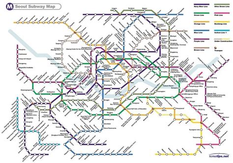 the subway map is shown with many lines