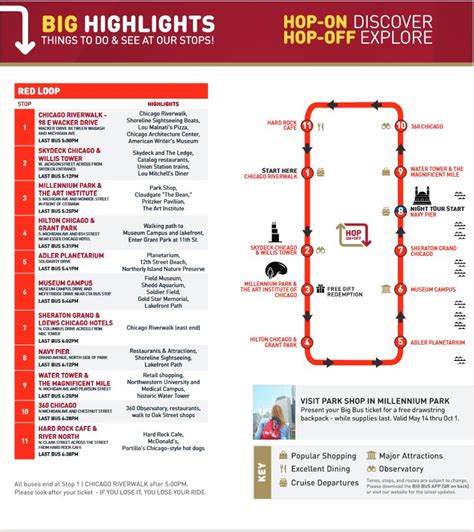 Hop-On Hop-Off Bus Tour Chicago – 1,or 2-day pass