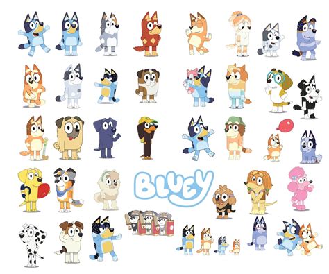 Glossy Vinyl Bluey Individual Characters - Etsy UK