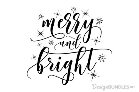 Merry and Bright - SVG