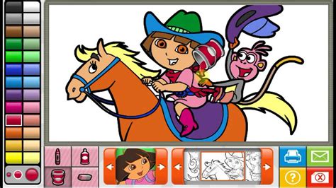 Dora The Explorer Coloring Games Kids Coloring Games Youtube