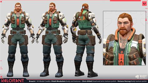 Valorant - Breach, Vitalii Moskalets | Character design inspiration ...