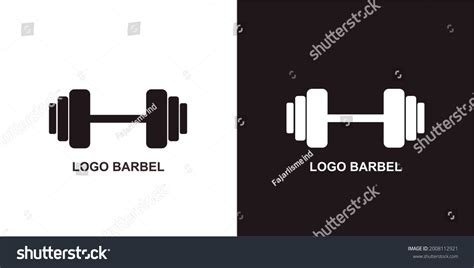 Barbell Logo Vector Black White Stock Vector (Royalty Free) 2008112921 ...