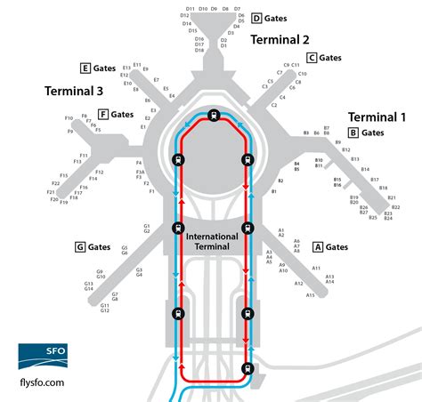 San Francisco Airport Map Terminal 3 - Fayre Jenilee