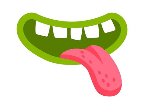 Premium Vector | Funny cartoon monster mouth vector illustration