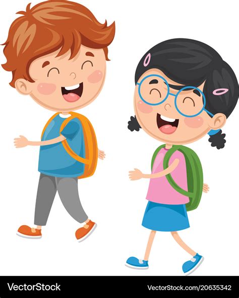 Kids going to school Royalty Free Vector Image