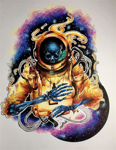 To Ground Control 7x10in. Done in sharpie. : r/Art