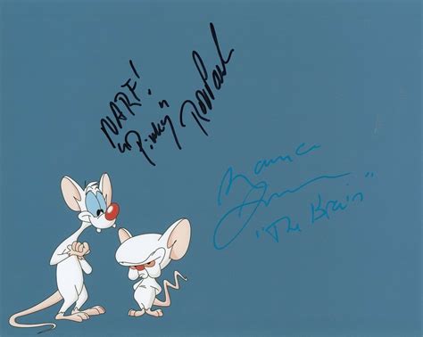 ROB PAULSEN & MAURICE LAMARCHE signed (PINKY AND THE BRAIN) 8X10 photo ...