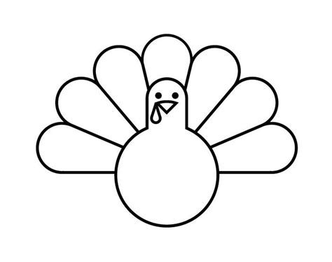 Cute Turkey Svg, Turkey Outline, Kid Turkey Cut File Clipart Turkey Svg ...