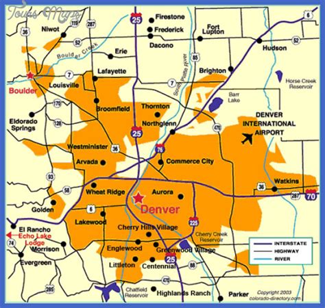 Denver Metro Map - ToursMaps.com