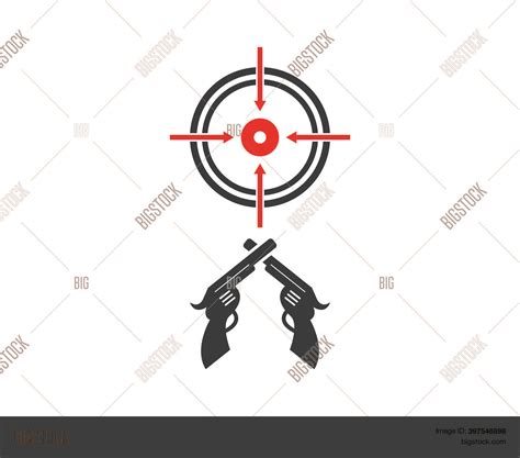 Gun Target Icon Vector & Photo (Free Trial) | Bigstock