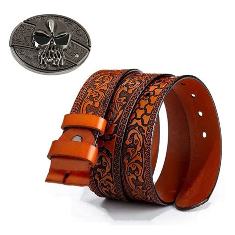 🔥LAST DAY 50% OFF🔥Fashion Punk Men's Genuine Leather Belt With Knife ...