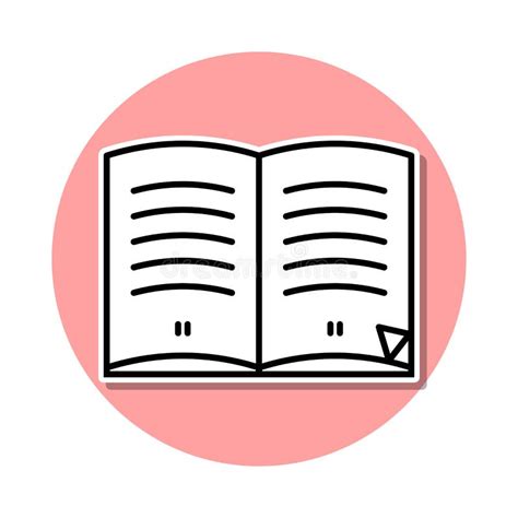 Books with Pages Sticker Icon. Simple Thin Line, Outline Vector of ...