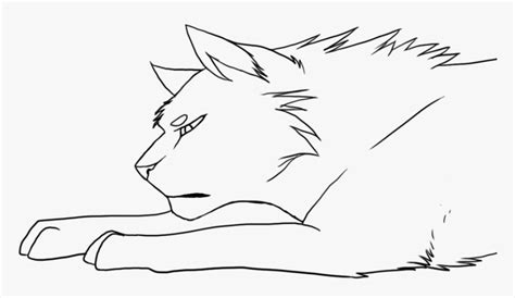 A Drawing Of A Cat Laying Down - canvas-road