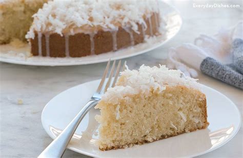 Coconut Oil Cake Recipe with Coconut Topping