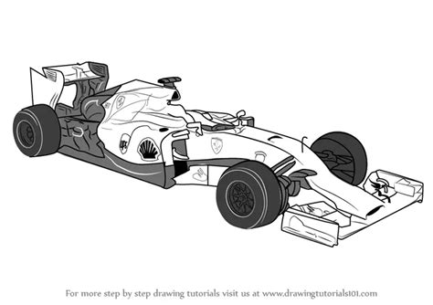 How to Draw F1 Car (Sports Cars) Step by Step | DrawingTutorials101.com