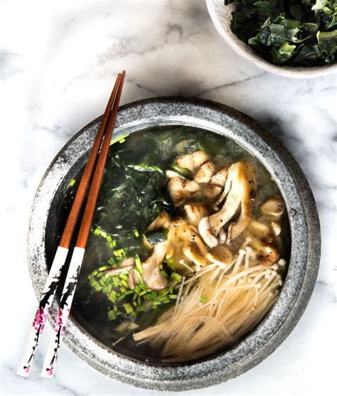 Miso Soup with Mushrooms - WILD GREENS & SARDINES