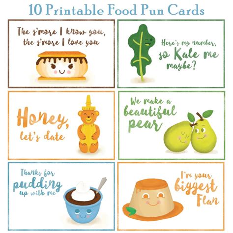 10 Printable Food Pun Cards - Printables 4 Mom