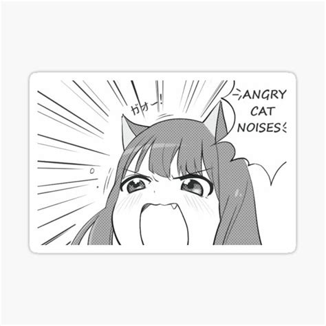 "Angry Catgirl Noises" Sticker by 1Zaners | Redbubble